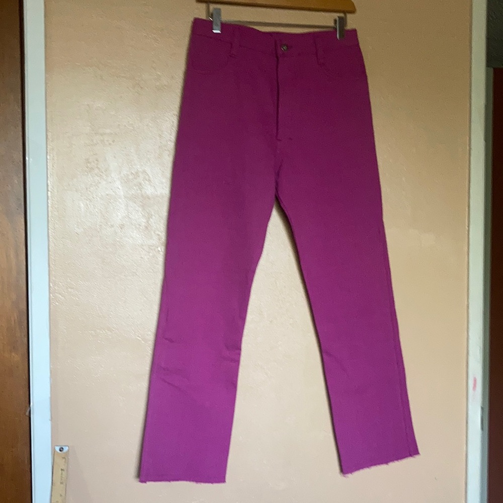 The Elder Statesman denim dume pants hot pink size 25